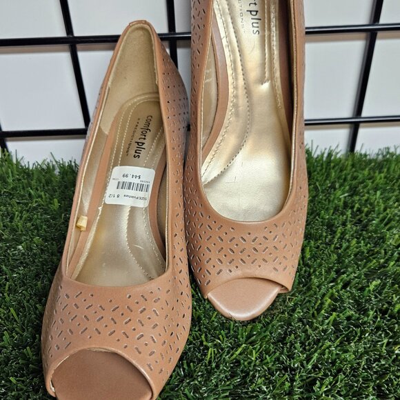 Ladies peep toe wedge 8.5 - Picture 3 of 5